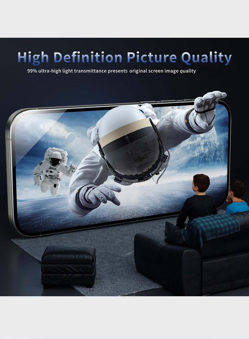 دبليو تيك حماية الشاشة الزجاجية المقسى مع غراء كامل للخصوصية من سلسلة Honor X7d 4G 2025 Premium E2E - شفاف/أسود - Image 5